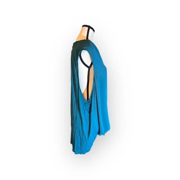 Women’s Reitmans 2X Teal Turquoise The Classics Sleeveless Wrap Chiffon Top - Picture 8 of 8